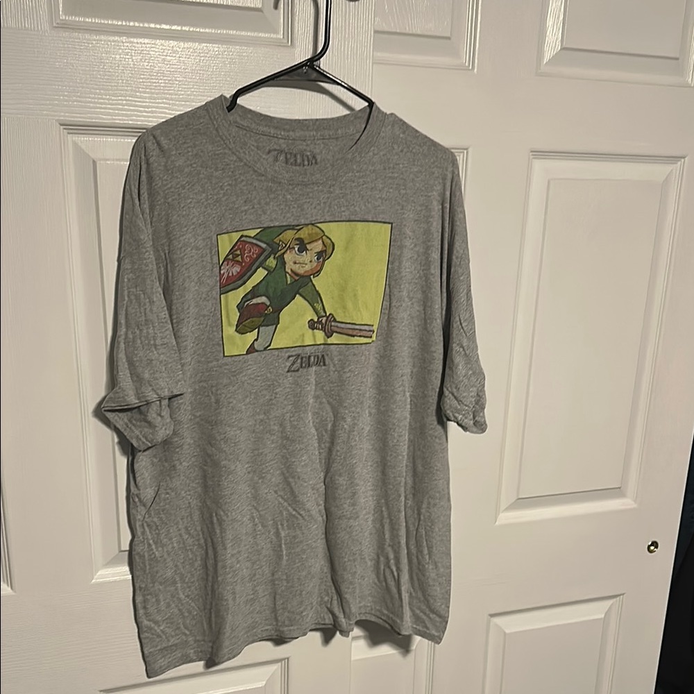 Gray Zelda Graphic T-Shirt